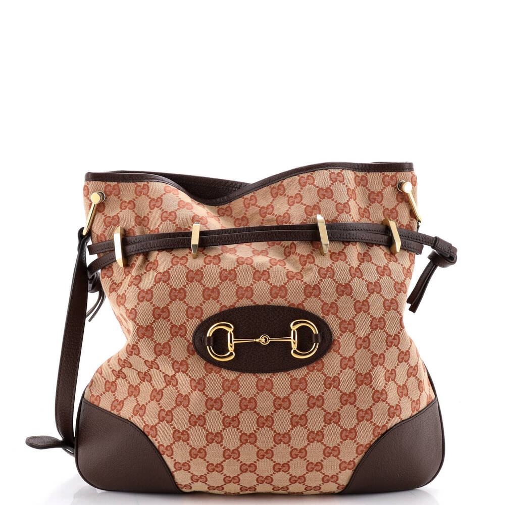 Gucci Large Horsebit 1955 Messenger Bag GG Canvas